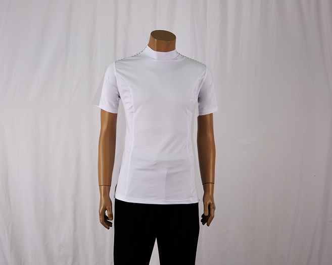 댄스인서울 쿨맥스 UV 반폴라 반팔 티 4색, 힌색