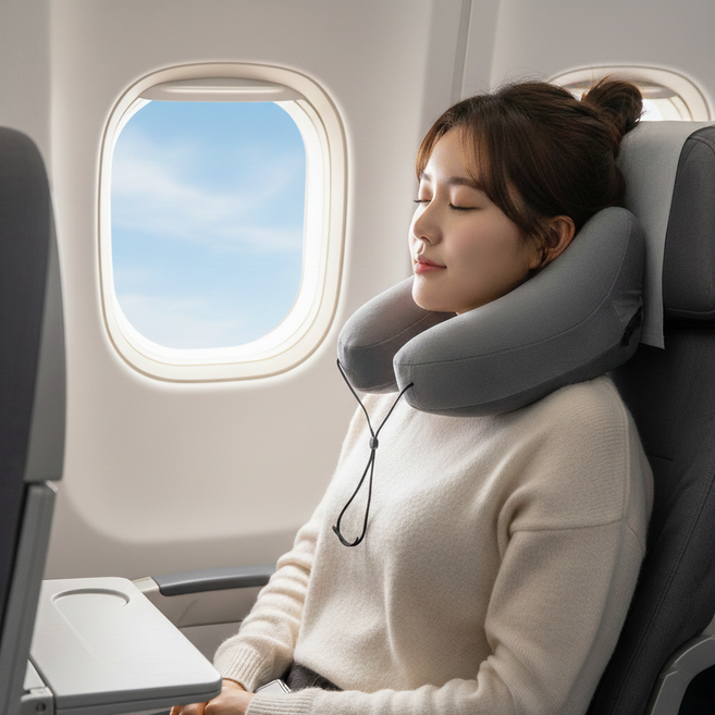 MYO 비행기 목베게 여행용 목쿠션 휴대용