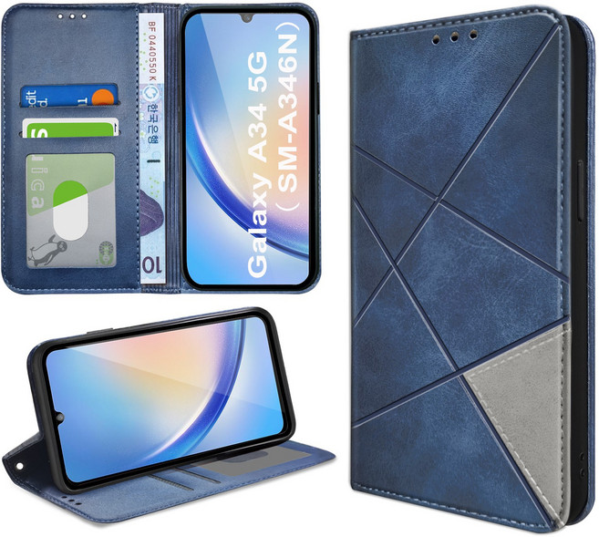 아칸크 삼성 갤럭시 A34 (SM-A346N) 5G 다이어리 지갑 휴대폰 케이스
