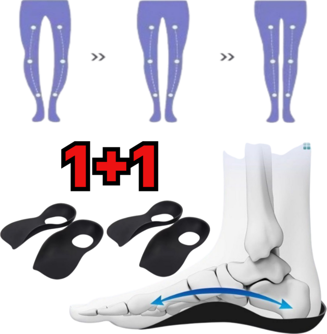 1+1 아치닥터 발 아치 평발 OX 휜다리 교정 자세교정 기능성 깔창