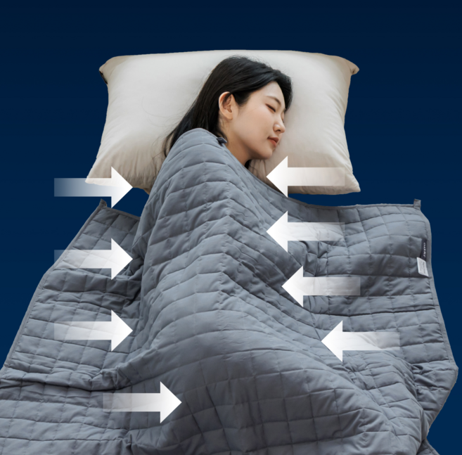 커들러 가중이불 무거운 이불 멜라토닌 무게 중력 수면 숙면 처방 압력 이불 담요