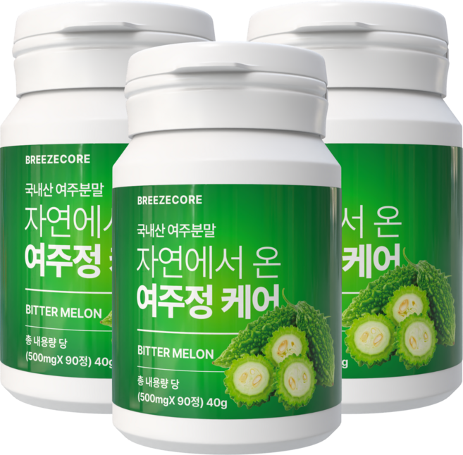 [100% 국내산] 당뇨 당수치 식후 혈당관리 지방간 고지혈증 잦은갈증 여주 약3개월, 90정X3개