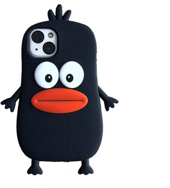 갤럭시 a56 55 54 53 36 34 33 32 26 25 24 17 귀여운 왕눈이 블랙 오리 인형 캐릭터 실리콘 핸드폰 케이스