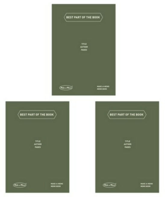 페이퍼리안 메이크 어 메모 메모북 필사노트, 3개
