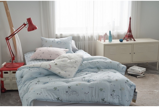 착한이불 루다 국내제작 연말 20%할인중 어린이SS이불 모달 100% 다이노 애착이불, 핑크