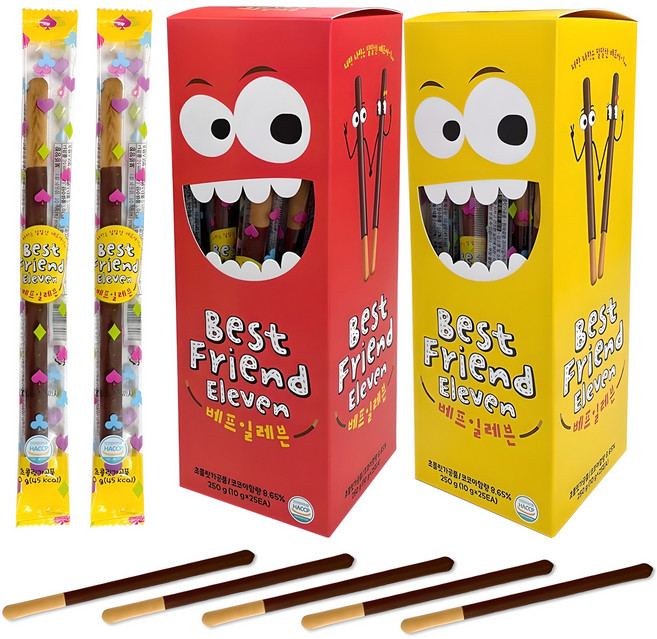 베프일레븐 막대과자 25개입 x 2통 세트_투명, 1개, 250g