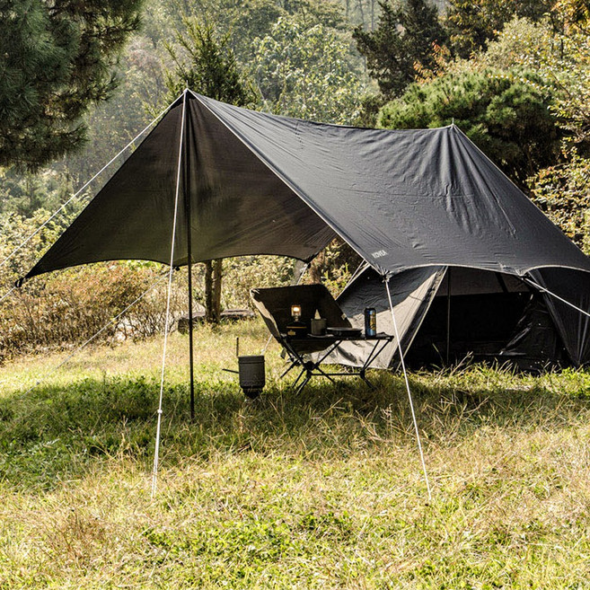 코베아 루나 타프 그늘막 차박 백패킹 미니멀 캠핑용품, 블랙