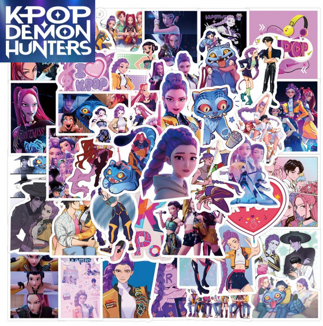 러블리마켓 케이팝 데몬 헌터스 스티커 방수 다꾸 스티커, 1개