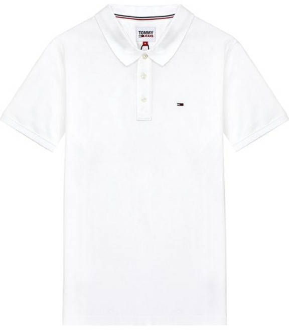 [매장정품] 타미힐피거 (2XL) 타미진스 오가닉 파인 반팔 폴로 티셔츠 화이트 DM0DM04266-100