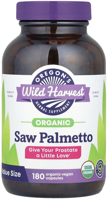 Oregon's Wild Harvest 쏘팔메토 1170mg 유기농 베지 캡슐 180정(캡슐 1정당 585mg), OregonsWildHarvest쏘팔메토1170mg유기, 1개, 180정 - 쿠팡