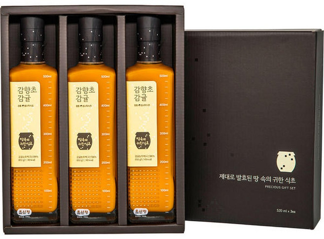 초산정 감향초 감귤 640g x 3병 / 귤 발사믹식초 한상준 농축식초, 3개