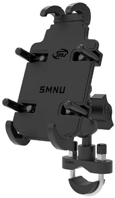 SMNU 퀵그립 오토바이 휴대폰 거치대 유볼트 마운트 램마운트호환, 블랙