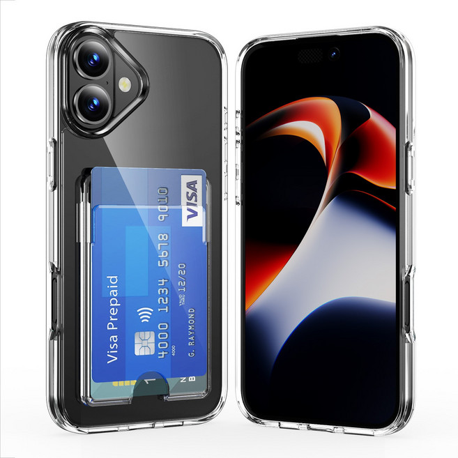 적용 아이폰 17 시리즈 케이스 투 명 케이스 카드지갑 2장수납 케이 HJSJK200