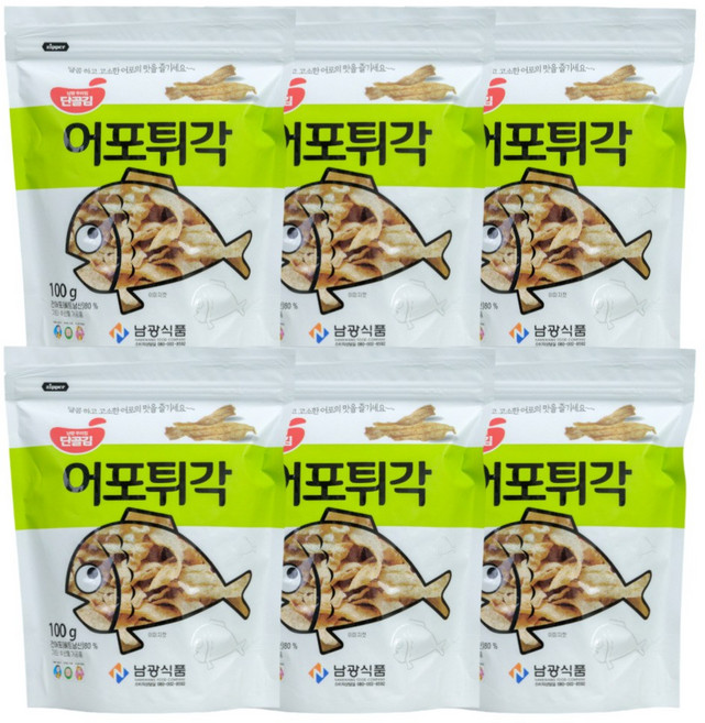 (남광식품)달콤하고 고소한 어포튀각 100g 맛나요, 600g, 1개