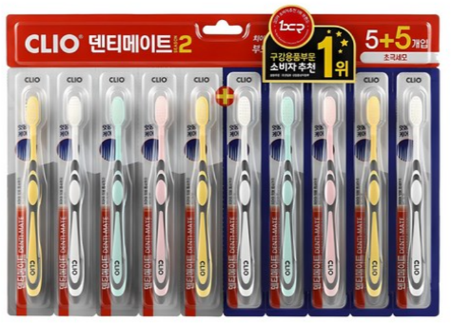 크리오 덴티메이트 시즌2 초극세모 칫솔, 1개입, 10개