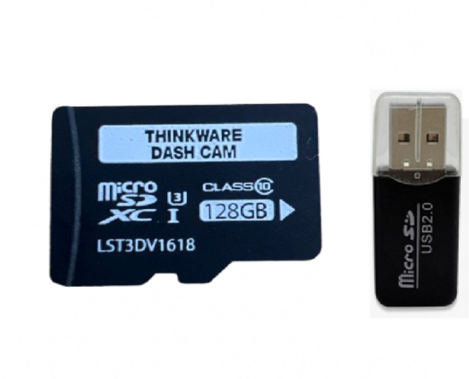 아이나비 정품 블랙박스 메모리카드 128GB 카드리더기 세트, 1개