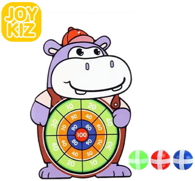 부직포 안전 다트 보드판 2종(택1)/공룡 보드판/하마 보드판, 부직포 하마 다트 보드판, 1개