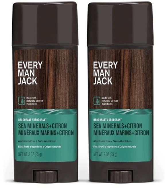 EVERY MAN JACK 남성 데오드란트 Sea Minerals + Citron Deodorant 85g 2개입, 2개 - 쿠팡