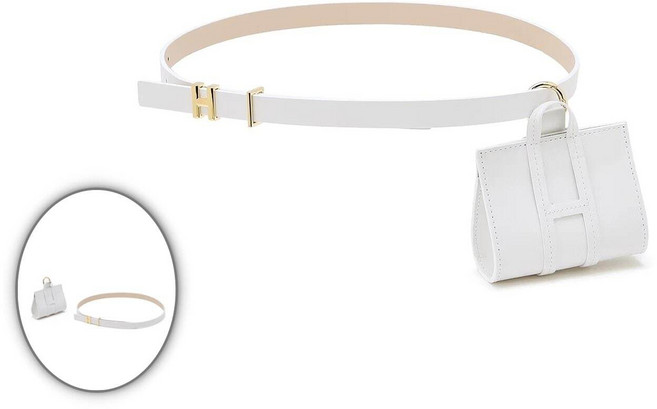 [국내백화점] 헤지스골프 여성 컴팩트 벨트백 화이트, XXX