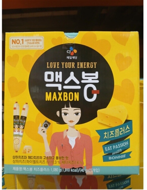 씨제이 맥스봉 치즈플러스 ( 입)/학교간식대용량/대용량어린이집간식/대용량유치원간식, 27개, 1.08kg