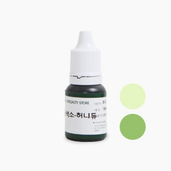 캔들씨 고농축 액상 캔들 컬러 퓨저 색소 지용성 액체 염료 (23종류)10ml, 11.허니듀, 1개