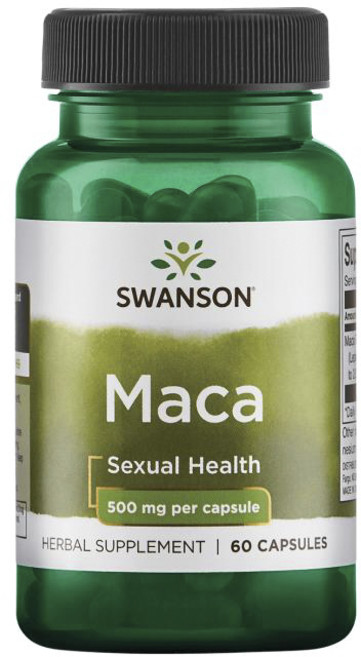 Swanson 斯旺森 瑪卡膠囊 500mg, 60顆, 1罐