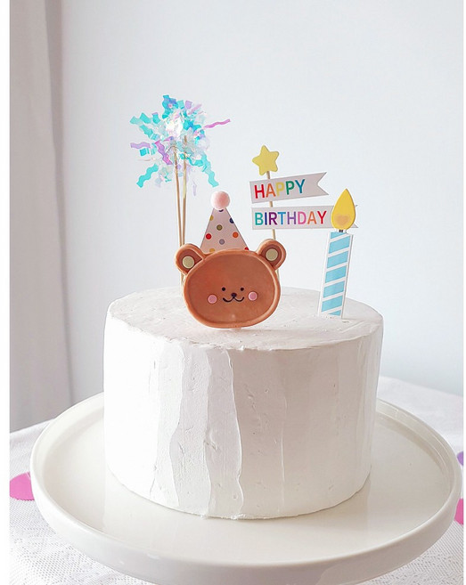 고깔모자곰돌이홀로그램폭죽토퍼세트, 1개