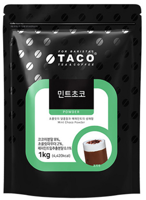 타코 민트초코 파우더 핫초코분말, 1kg, 1개입, 1개