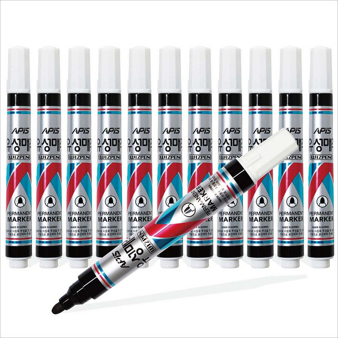 아피스 오래쓰는 유성매직 흑색 12개입, 24개