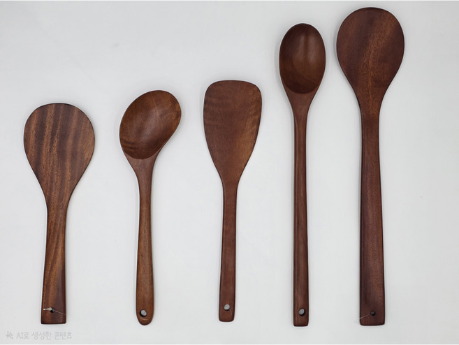 [YJ우드랩] 천연 옻칠 나무 조리도구 대형 5종 세트 우드 밥주걱 볶음주걱 뒤집개 뒤지개 요리스푼 혼합 1세트, 대형 실속 세트B, 1개, 타원일자볶음+원형볶음+소치뒤집기+사선뒤집기+원샐러드