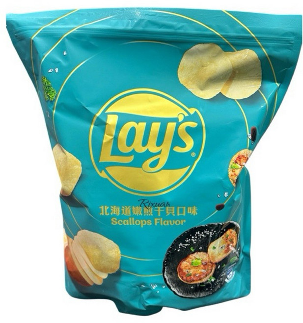樂事 北海道嫩煎干貝口味洋芋片 580公克, 1個