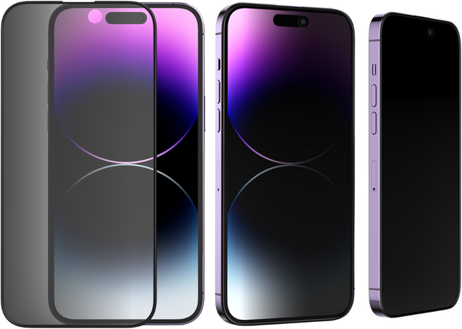 아이푸룸 9H 깨지지않는 모서리강화 아이폰 강화유리 사생활보호 프라이버시 휴대폰 액정보호필름, 2개