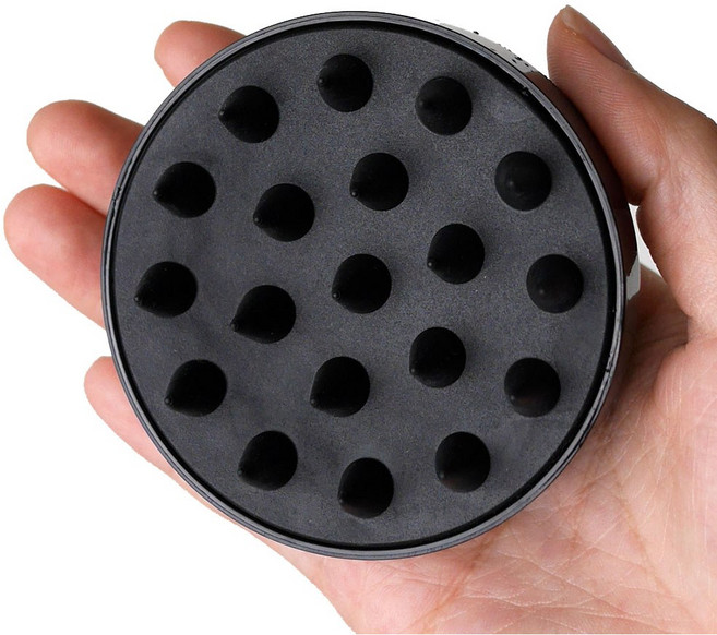 온비유 데일리 두피 마사지 샴푸 브러쉬 8 x 6 cm, 블랙, 1개