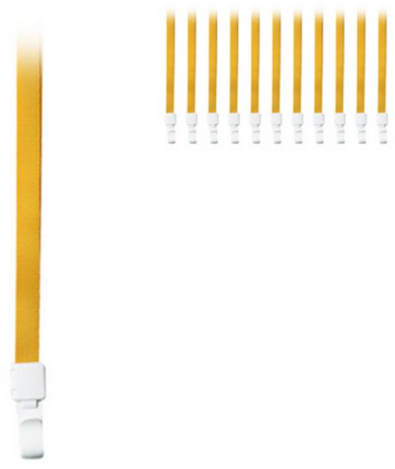 빅드림 칼라풀 명찰 목걸이 끈, 주황, 12개