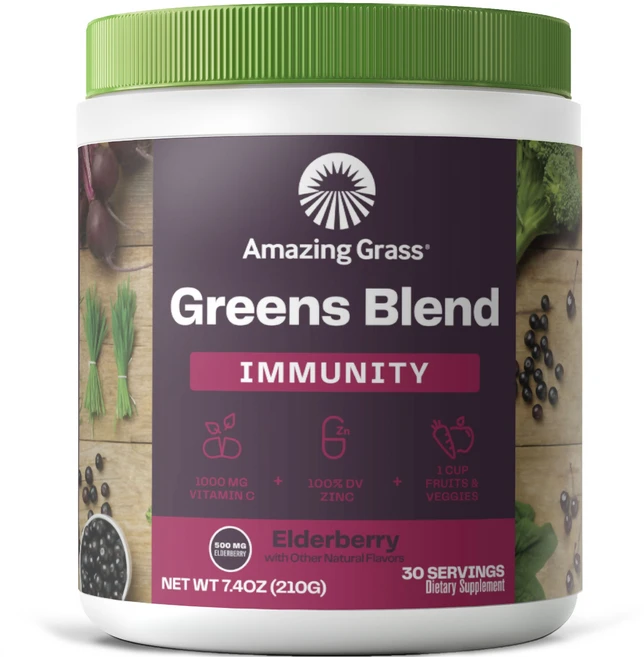 어메이징그라스 그린 블렌드 이뮤니티 엘더베리, 210g, 1개 - 쿠팡