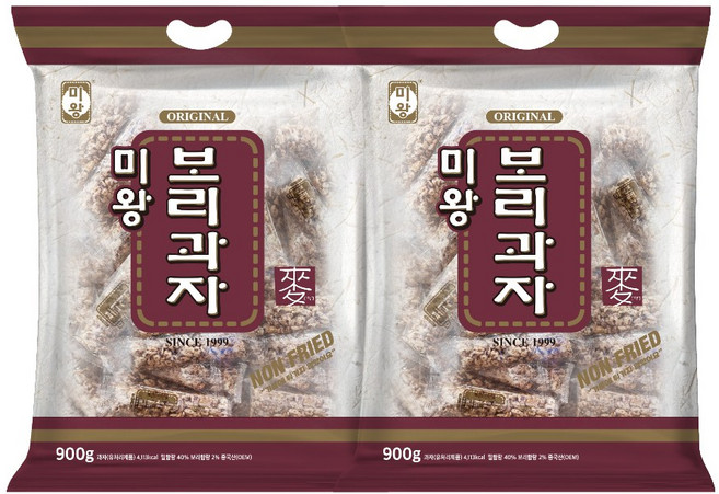 [보아스몰] 미왕 보리과자, 900g, 2개