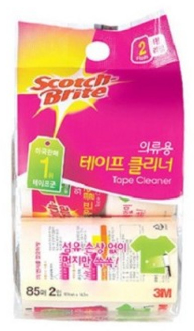 3M 스카치브라이트 의류용 테이프클리너 리필 85매 2입, 1개