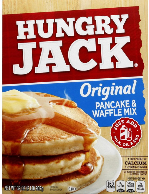 Hungry Jack 오리지널 팬케이크 와플 믹스 907gX6팩, 907g