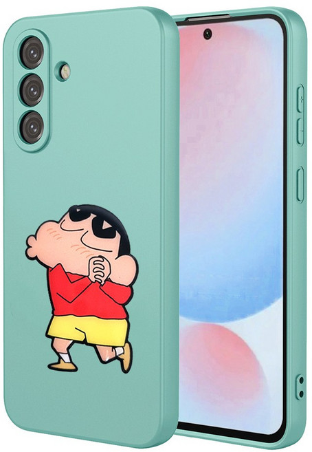 갤럭시 엑스커버5 짱구 패치 케이스 실리콘 맹구 흰둥이