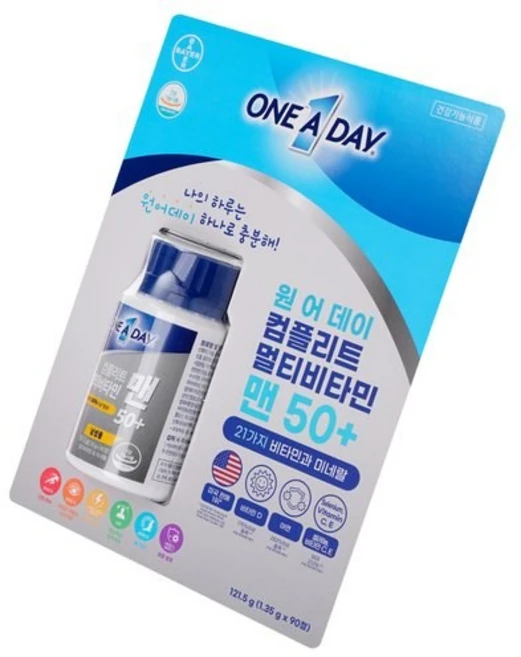 원어데이 멀티비타민 맨 50플러스 121.5g, 90정, 1개 - 쿠팡