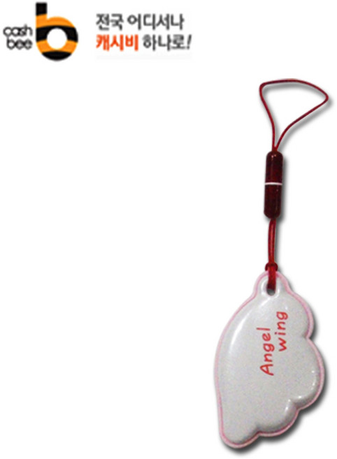 No70/엔젤윙 청소년 교통카드 핸드폰고리용 [분홍색], 1개