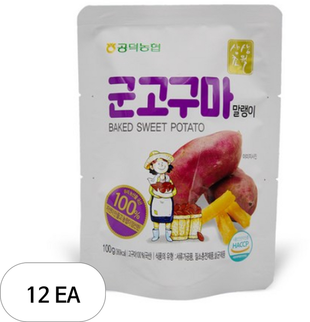 공덕농협 군고구마말랭이, 100g, 12개