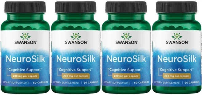 스완슨 NeuroSilk 뉴로실크 200mg, 4팩, 60정 - 쿠팡