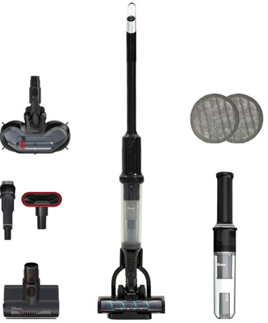 디베아 차이슨 트랜스폼 물걸레 무선청소기 + 충전 거치대 세트, 블랙, M500 Class