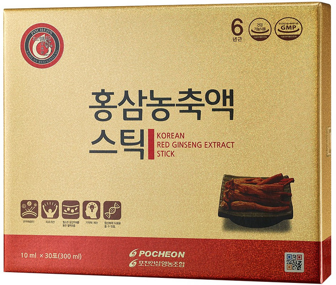 포천홍삼 홍삼농축액스틱 30포, 1개, 300ml