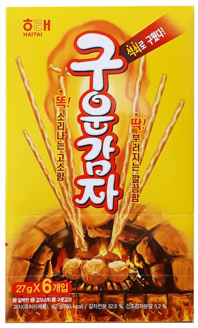 해태 구운 감자+포켓몬 스티커 5장, 15개, 27g