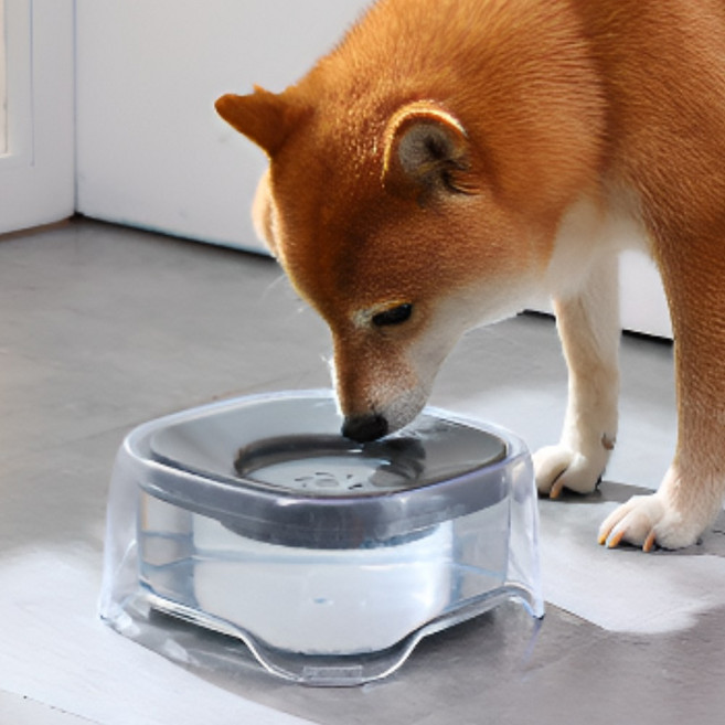 MAAH 강아지 반자동 필터형 급수기 2L 대용량 물그릇 PBW-06, 1개, 그레이