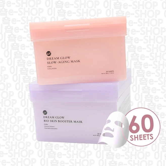 글로이스트 드림 글로우 뷰티 마스크팩 60 매 - 바이오 스킨 부스터 마스크 30매 + 슬로우에이징 마스크 30매, 2개, 30개입 - 쿠팡