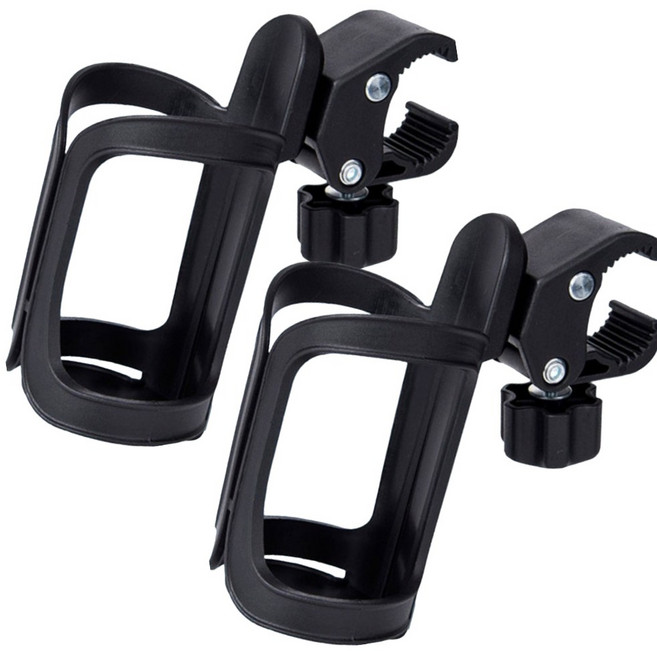 제이롭 대용량 3세대 컵홀더 멀티호환 유모차 개모차 오토바이 자전거, 제이롭 퓨어블랙, 2개