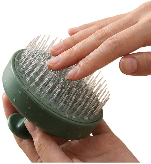 일리마 두피 딥클렌징 마사지 헤어 샴푸 브러쉬, 1개, 딥 그린